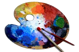 Matériel Artistique: Peinture, Pinceaux Et Palette D'art Banque D'Images et  Photos Libres De Droits. Image 20218502